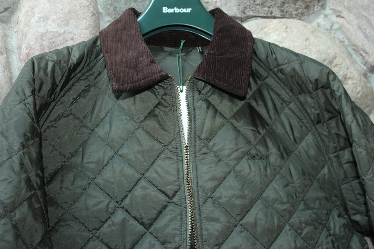 Barbour Dom Quilted Jacket Coat Sage Green MQU1332SG51 New Extra Large XL