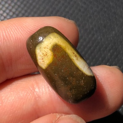 unique Magic Tibetan Old Agate snake Totem dZi Bead 10*17mmC2047
