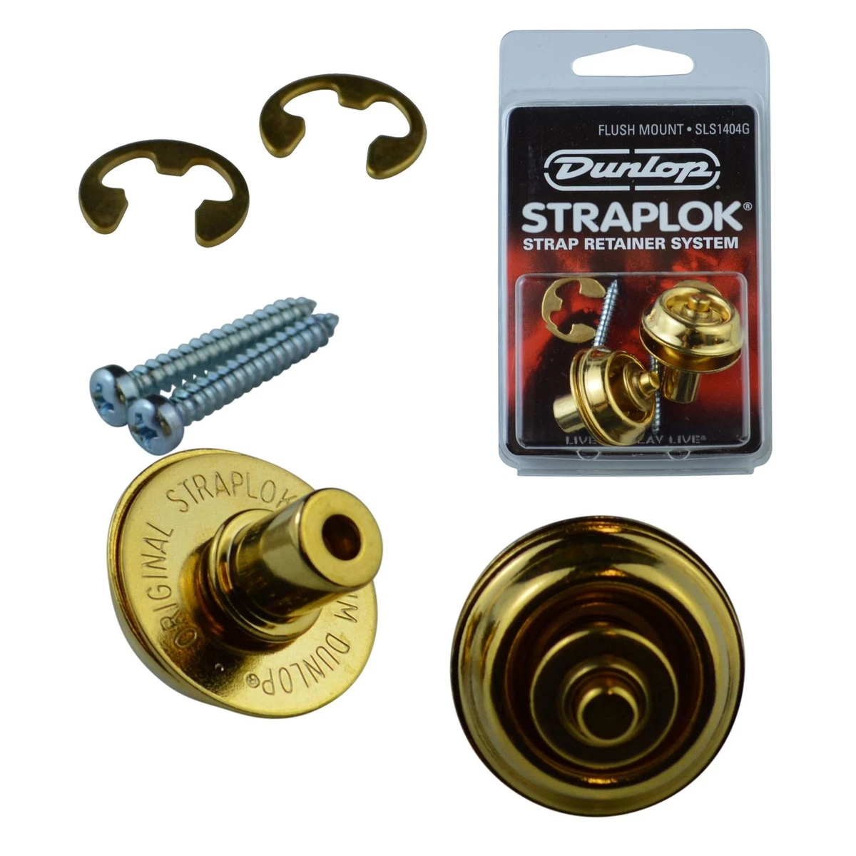Dunlop flush 2024 mount strap locks