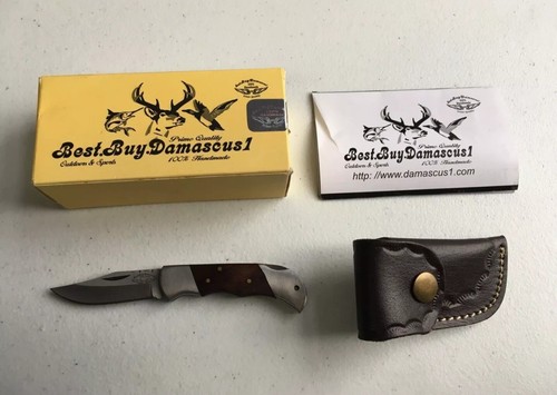 BRAND NEW UNOPENED Best Buy Damasus1 Rose Wood with Leather Sheath ๐ฅ ๐ฅ - Picture 5 of 5