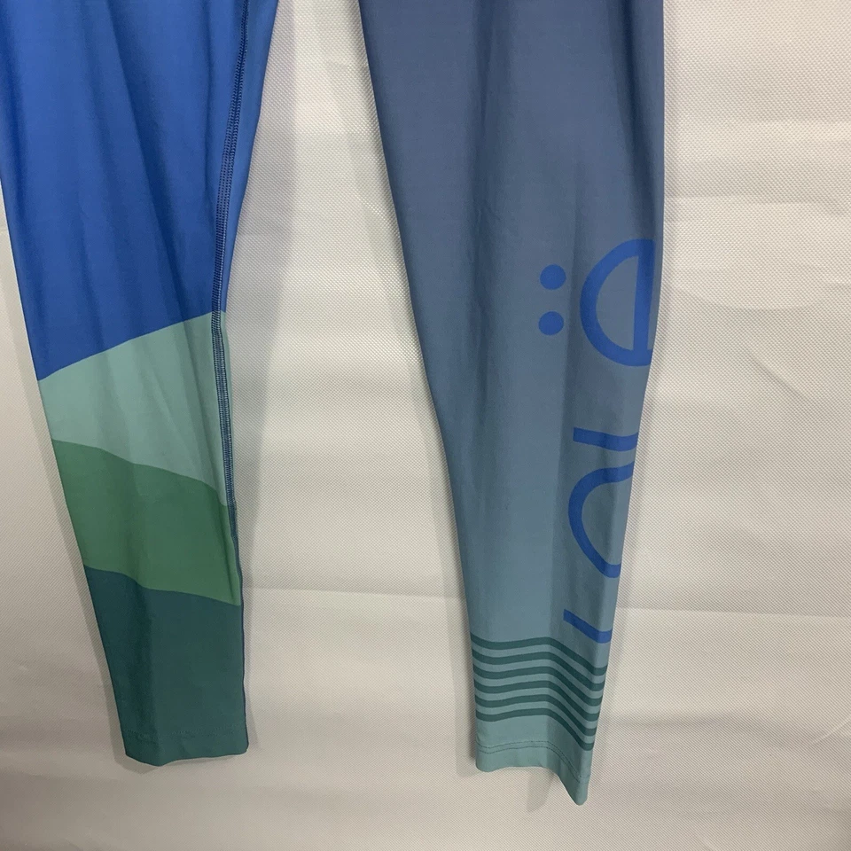 Calça atlética feminina Lole azul cintura amarrada tamanho pequeno pequena P/P - Imagem 4 de 4