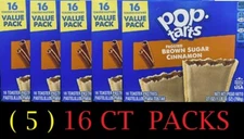 5x Kellogg's Pop Tarts FROSTED BROWN SUGAR CINNAMON Toaster Pastries 27oz 16 CT