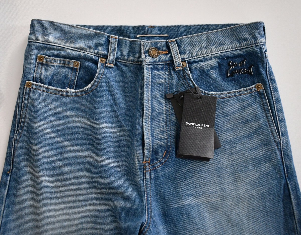 SAINT LAURENT PARIS|JEANS (644024 YF899 1220) 🆕️ SAINT LAURENT Paris D14 M/SL-LW Vintage Blue SLIM Fit