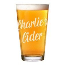 Personalisiert Pint Glas Cider Schriftzug Craft Bier Eigener Vater Birthday Tag
