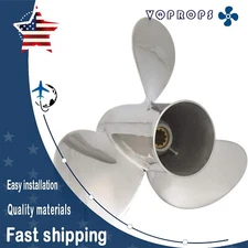 Stainless 9 7/8 x 10 1/2-F fit Yamaha Engines F25/20HP/25hp/30hP 664-45945-00-EL