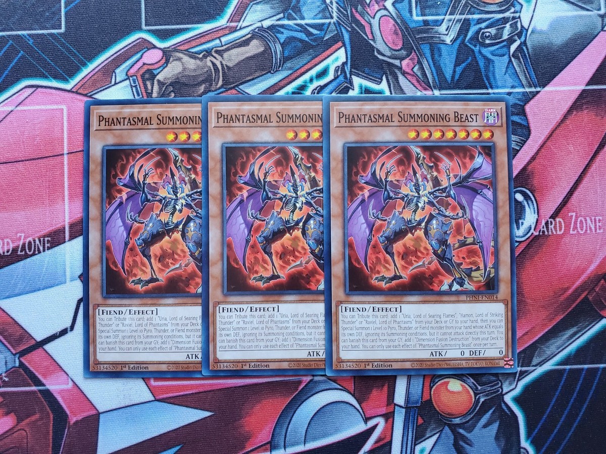 Yugioh! 3x Phantasmal Summoning Beast PHNI-EN014 Phantom Nightmare