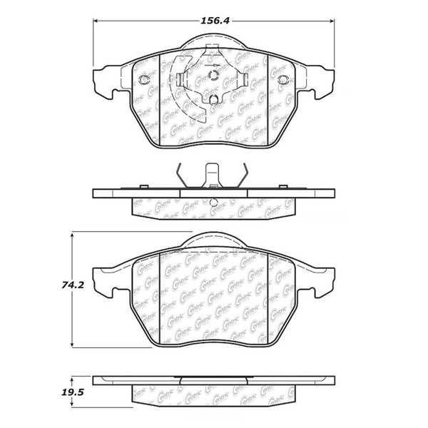 Disc Brake Pad SetPosiQuiet Metallic Brake Pads with ShimsPreferred fits 95 for sale online