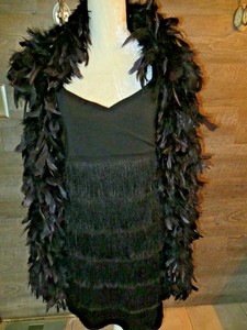 flapper feather dress
