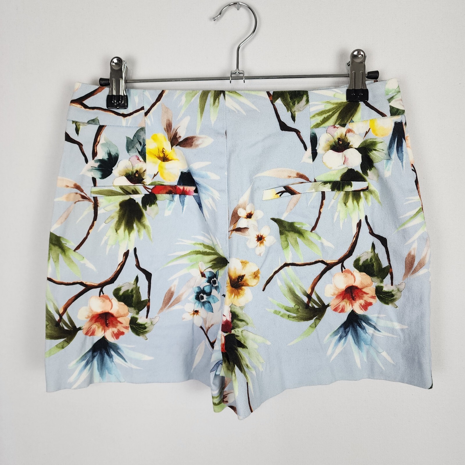 Zara Basic Women's Light Blue Tropical Floral Sho… - image 2