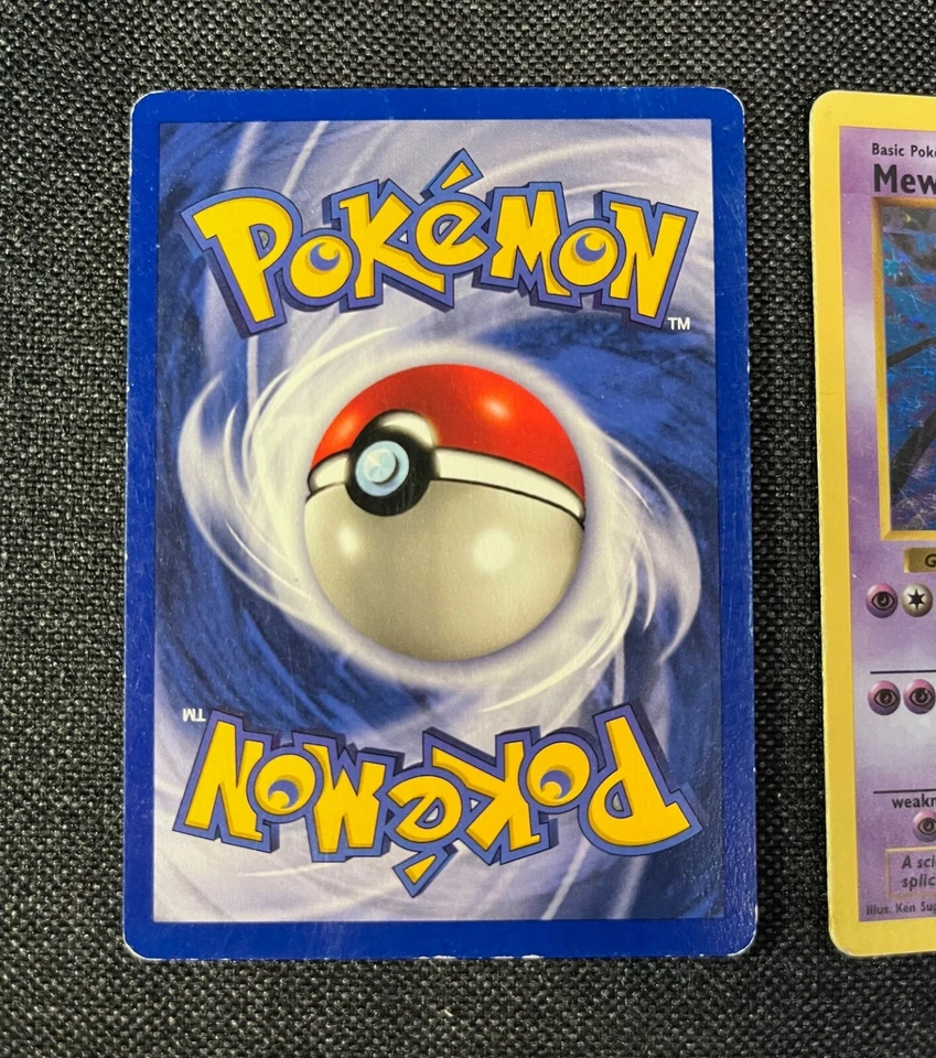 Pokémon 1999 Mewtwo #10 Holo Shadowless Holo Rare & Pikachu #58 Yellow Base Set  - Imagen 3 de 4