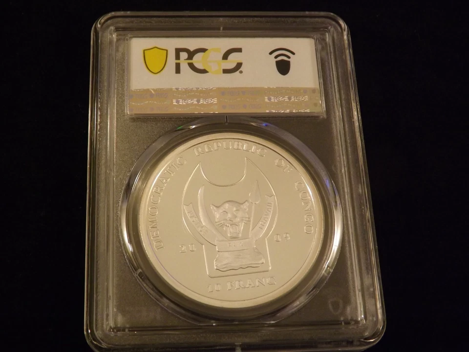 2009      10 Fr               Endangered  ZEBRA       Congo         PCGS PR 70 - Image 2 of 2