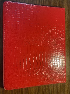 iPad Pro 12.9  4th Generation Case -Faux Red Alligator Print