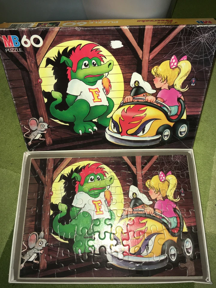 MB Puzzle 3075.22 Flitze Feuerzahn Geisterbahn vintage rar komplett 60 Teile OVP - Bild 1 von 1