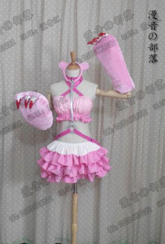Super Sonico Pink Bear Gloomy Racing GK Ver Cosplay Costume