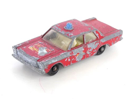 Matchbox Ford Galaxie Fire Chief No59 Toy Car Model Vintage Diecast Lesney