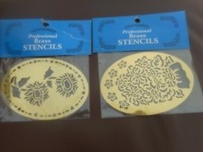 Craftworks Professional Brass Stencils Flower Design Embossing Template 2pc.