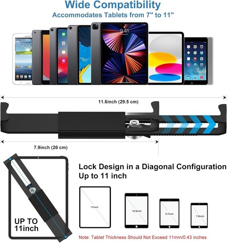 Aluminum Tablet Kiosk Stand Antitheft iPad POS Locking Holder Mount for 7.9 - Picture 2 of 7
