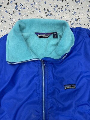 Vintage Patagonia Jacket Youth 12 Blue Full Zip Bomber Nylon Vintage Patagonia Jacket Youth 12 Blue Full Zip Bomber Nylon