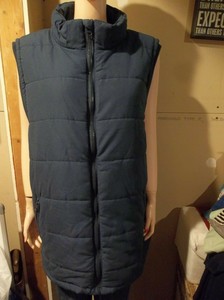 navy blue down vest