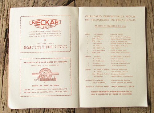 Rare Program Porto International Circuit of 1960. Automobilia. Collectible - Picture 13 of 24