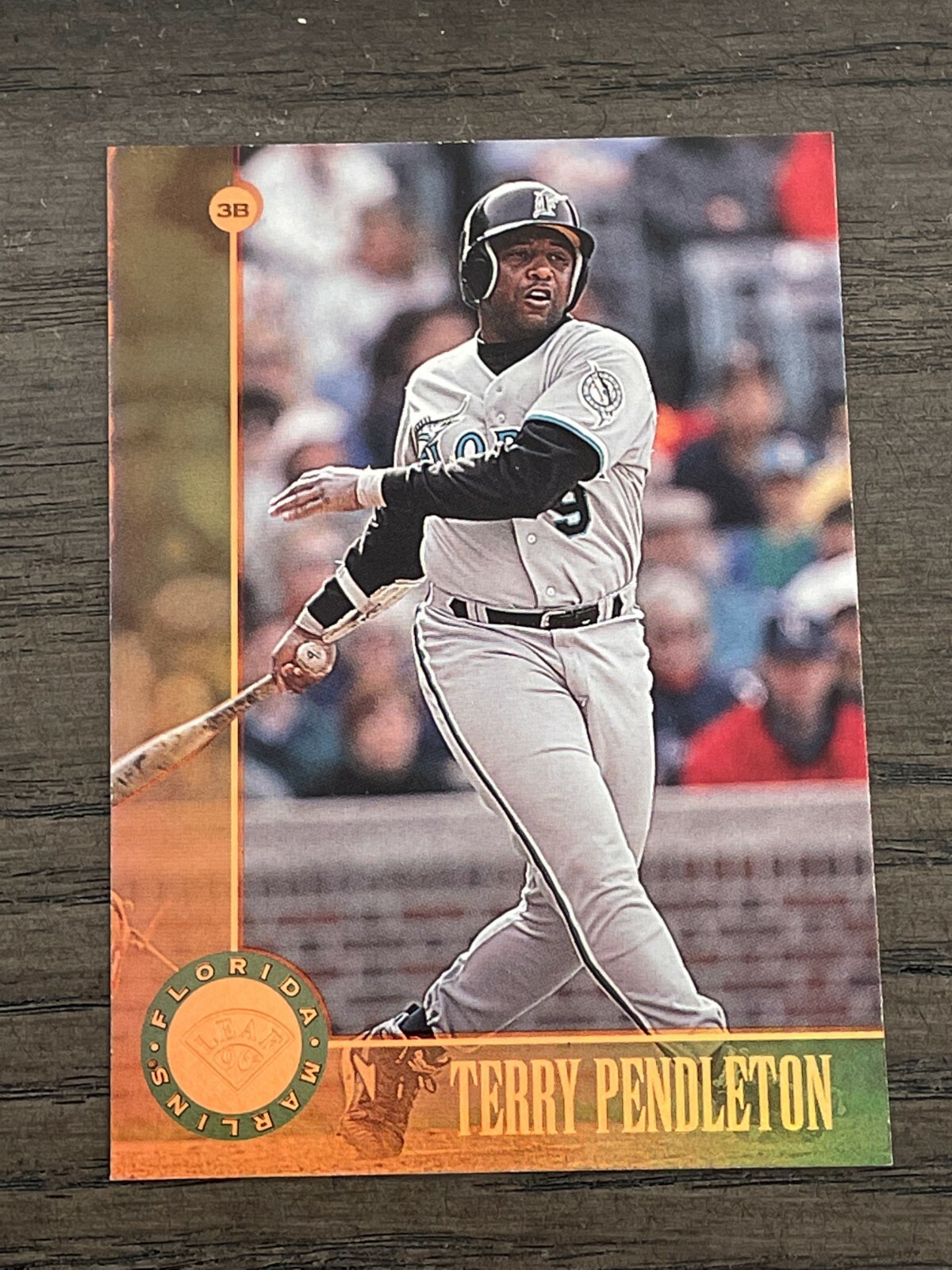 1996 Leaf Bronze Press Proof Terry Pendleton #57 Florida Marlins 