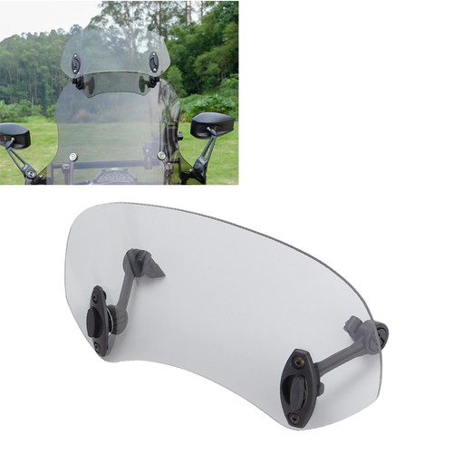Motorcycle Clip-on Windshield Adjustable Wind Screen Extension Spoiler Deflector - Picture 4 of 12