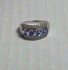 (B7)  Stauer Sterling Silver Natural Tanzanite Gemstone Ring - Size 8-1/2 - New — photo 3