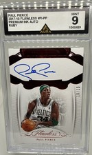PAUL PIERCE 2017-18 PANINI FLAWLESS PREMIUM INK RUBY AUTOGRAPH SP AUTO #10/15