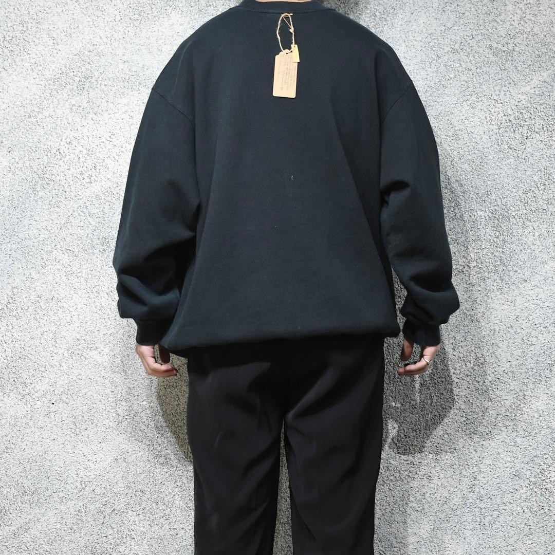 Vintage Remake Lettered Patch Sweat Trainer Black - image 12