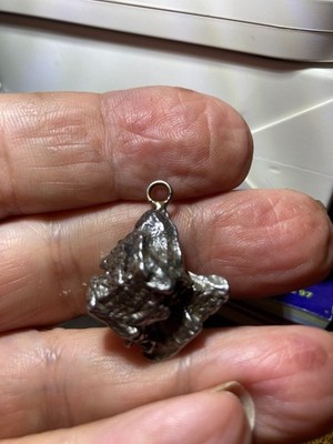 impressive campo del cielo meteorite iron pendant
