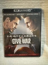 Captain America: Civil War (4k Ultra HD + Blu-Ray + Digital, 2016) New Sealed