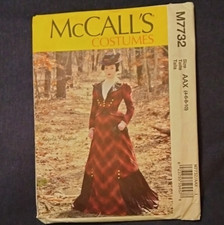 McCall's uncut sewing pattern Womens costume M7732 size AAX 4-10 Edwardian Lady