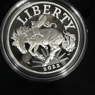 2022-P American Liberty 1 oz Silver Medal Proof with OGP & COA - Mustang