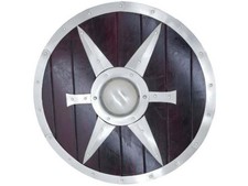 Medieval Warrior Handcrafted Wooden Round Shield Viking Battle Ready Shield