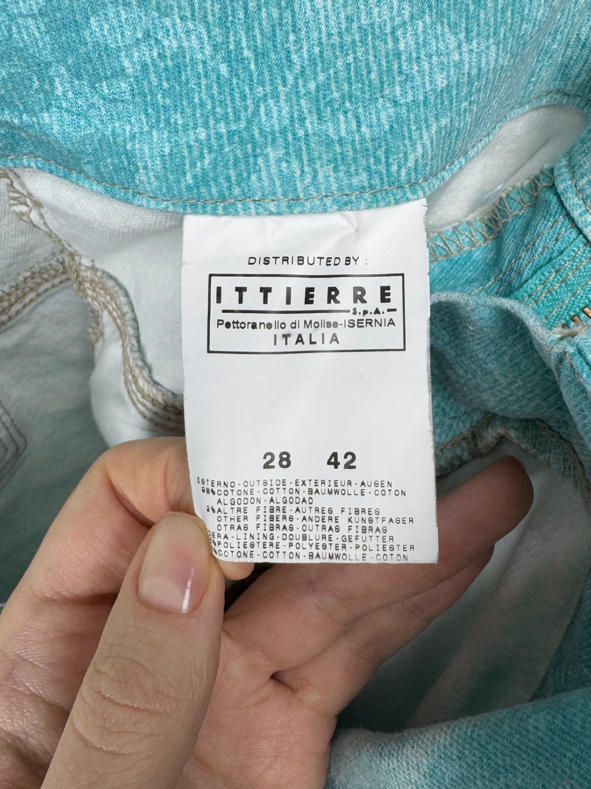 Just Cavalli blue pattern patchwork half pants ca… - image 11