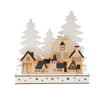 Led Weihnachtsdeko Dorfsilhouette Leuchtdeko Batteriebetrieben Hti-Living