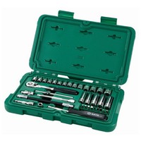 Werkzeugkoffer SteckschlüSsel NüSse Ratsche SchlüSsel Set 1/4 Zoll 25-Tlg. Sata