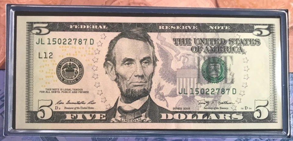 2012 MAKING AMERICA HISTORY COIN & CURRENCY SET ~ PROOF SILVER EAGLE  ~ $5 FRN - Image 4 of 4