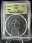 1962-D Roosevelt Dime - PCGS MS64 Sample Slab