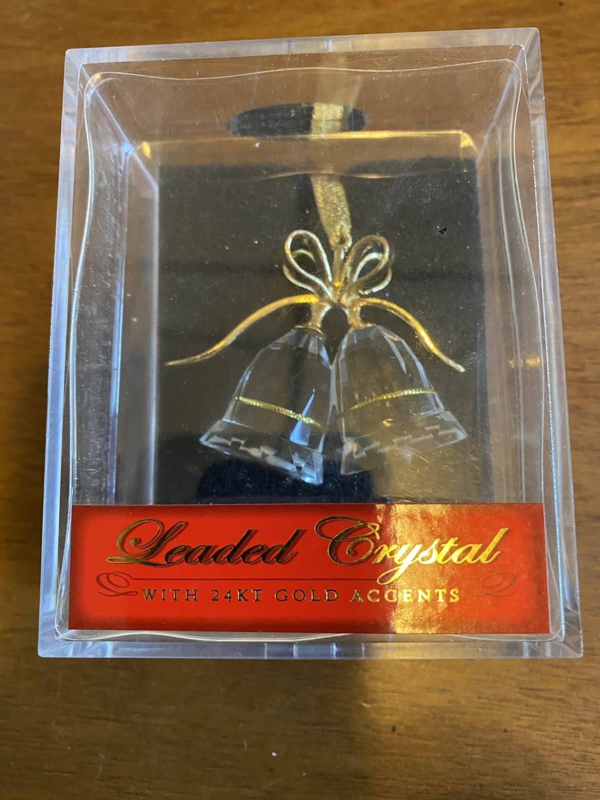 Vintage Leaded Crystal Bells with 24kt Gold Accents