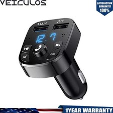 Bluetooth 5.0 Car Wireless FM Transmitter Adapter 2USB PD Charger AUX HandsFree