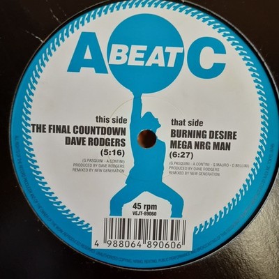 DAVE RODGERS / THE FINAL COUNTDOWN / MEGA NRG MAN / BURNING DESIRE / AVEX TRAX 1