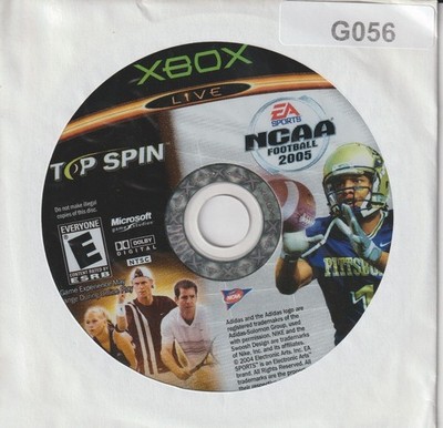 Top Spin Microsoft Xbox Video Game Disc Only With Out Case Used