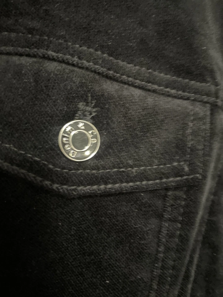 Chaqueta de cuero de gamuza negra Denim & Company talla M Foto 2 de 4
