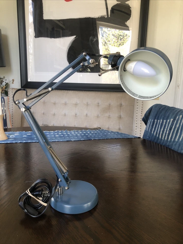 宜家 FORSA 蓝色台工作灯带可调节臂头金属灯铰接工作 — 第 2/4 张图片