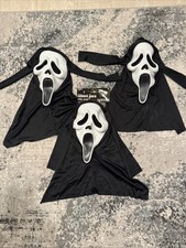 3 Scream Ghost Face Hooded Halloween Mask Fun World 9206W 2022