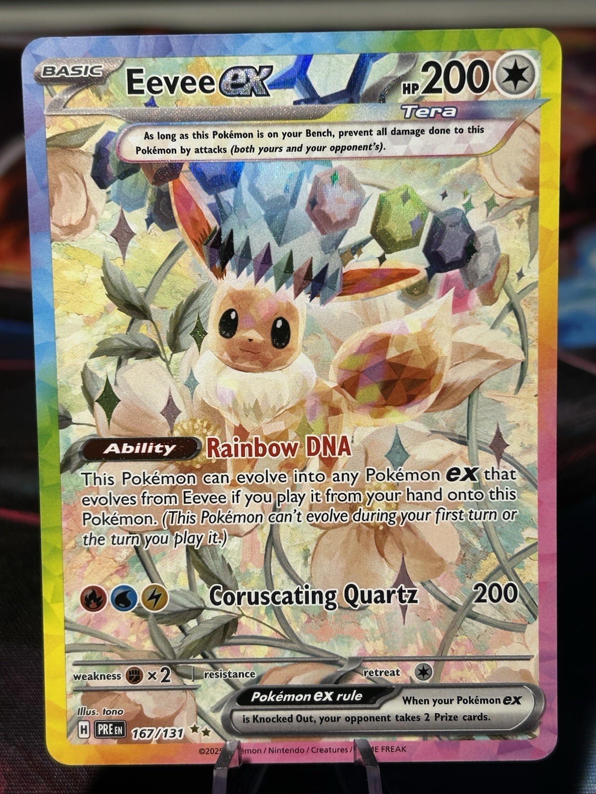 gpk 35th anniversary rare cards Eevee ETB SVP173 Illustration Rare Promo Prismatic Evolution – PokePhD main image 0