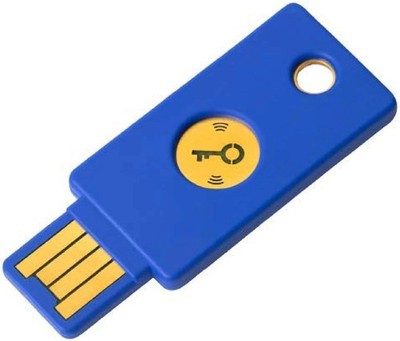 Yubico FIDO Security Key NFC and USB - Two Factor Authentication, Fits USB-A