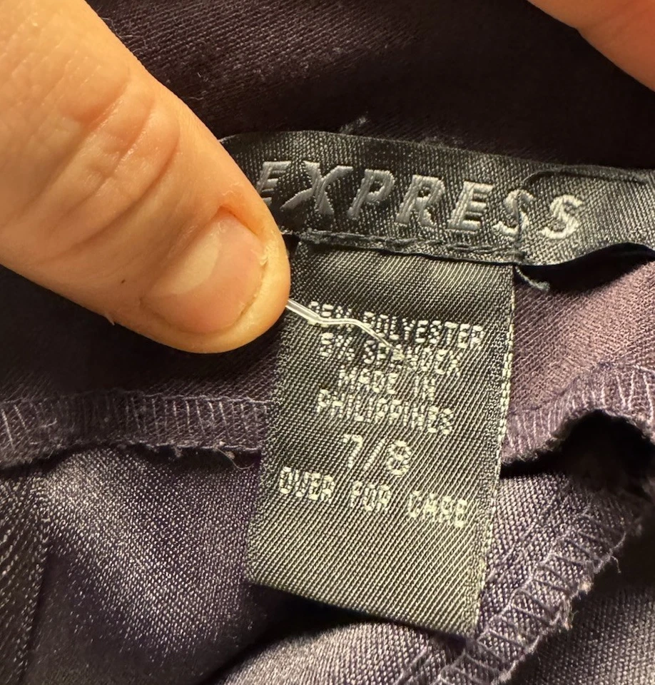 Винтажный экспресс сливы замши мини-платье 7/8 90-х Y2K квадратный вырез обтяжку минималистский - Изображение 3 из 3