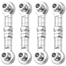 4 x Steering Servo Rod RC Aluminum Linkages for HSP 1/10 94123 RC Car White